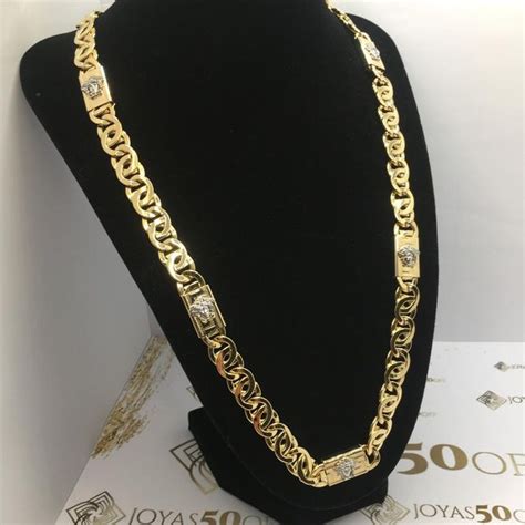 cadena versace oro 18k